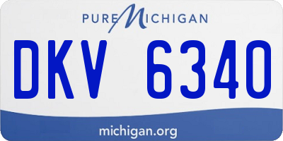 MI license plate DKV6340