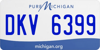 MI license plate DKV6399