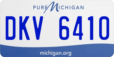 MI license plate DKV6410
