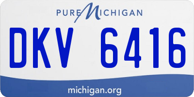 MI license plate DKV6416