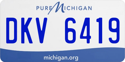 MI license plate DKV6419