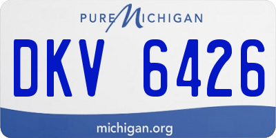 MI license plate DKV6426