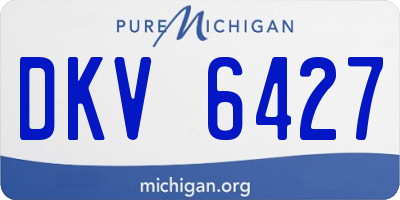 MI license plate DKV6427