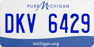 MI license plate DKV6429