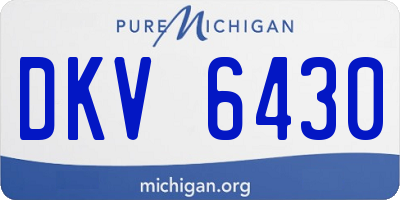 MI license plate DKV6430
