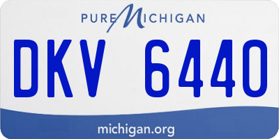 MI license plate DKV6440