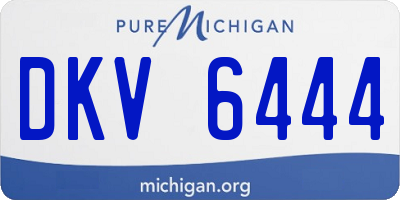 MI license plate DKV6444
