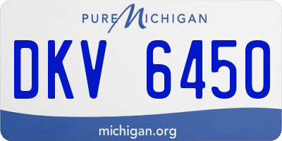 MI license plate DKV6450