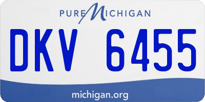 MI license plate DKV6455