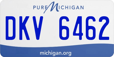 MI license plate DKV6462