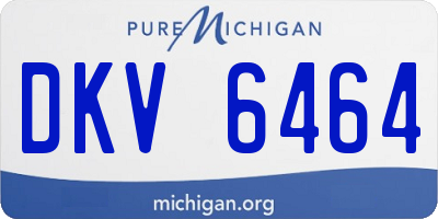 MI license plate DKV6464