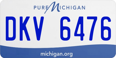 MI license plate DKV6476
