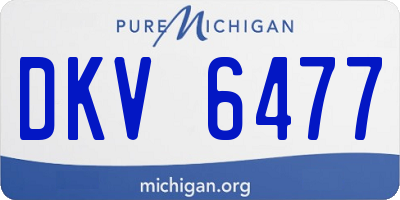 MI license plate DKV6477