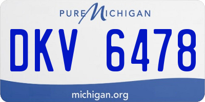 MI license plate DKV6478