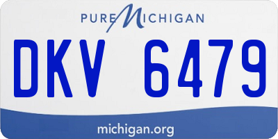 MI license plate DKV6479