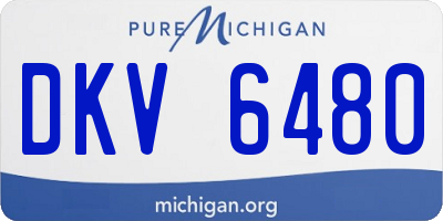 MI license plate DKV6480