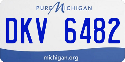 MI license plate DKV6482
