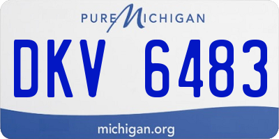 MI license plate DKV6483