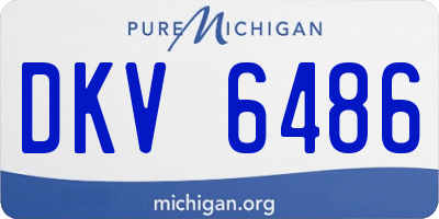 MI license plate DKV6486