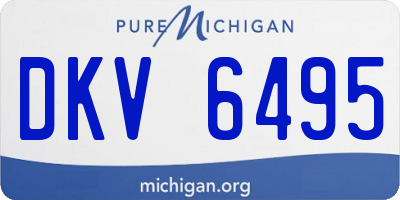 MI license plate DKV6495