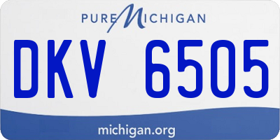 MI license plate DKV6505