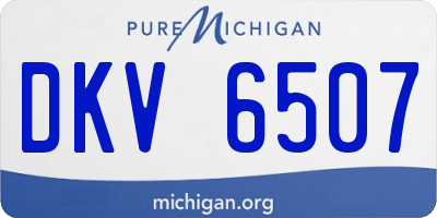 MI license plate DKV6507