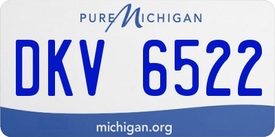 MI license plate DKV6522