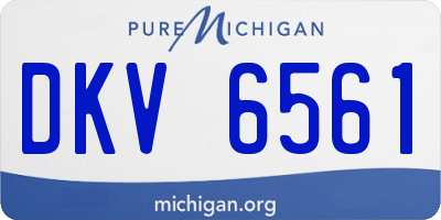 MI license plate DKV6561