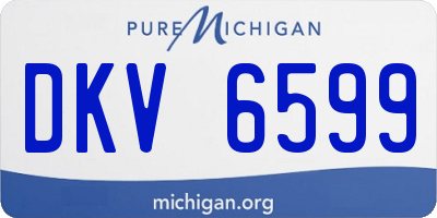 MI license plate DKV6599
