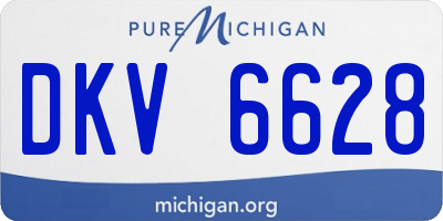 MI license plate DKV6628
