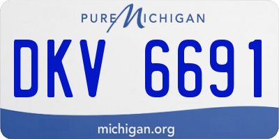 MI license plate DKV6691