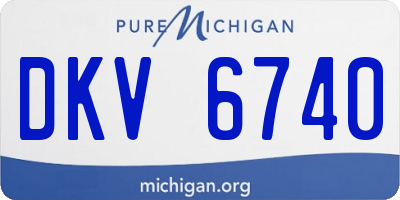 MI license plate DKV6740