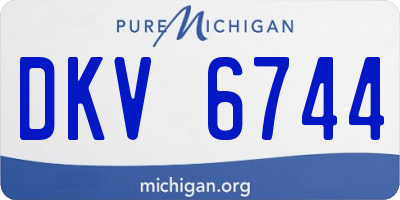 MI license plate DKV6744