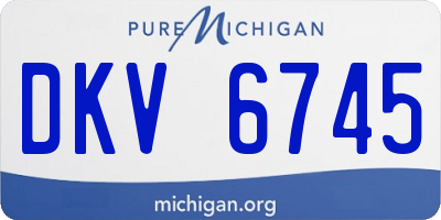 MI license plate DKV6745