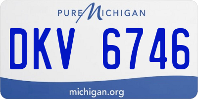 MI license plate DKV6746