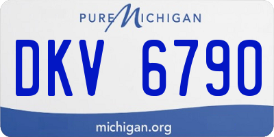 MI license plate DKV6790
