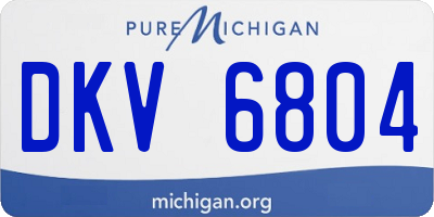 MI license plate DKV6804
