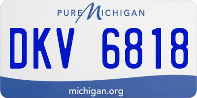 MI license plate DKV6818