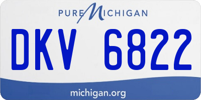 MI license plate DKV6822