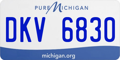 MI license plate DKV6830