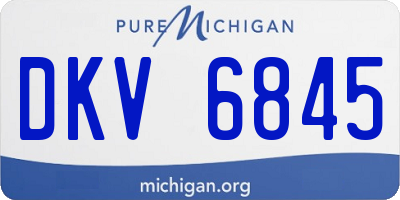 MI license plate DKV6845