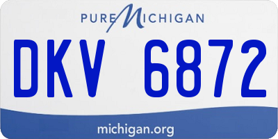 MI license plate DKV6872