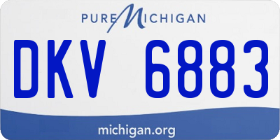 MI license plate DKV6883