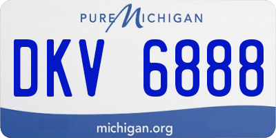 MI license plate DKV6888