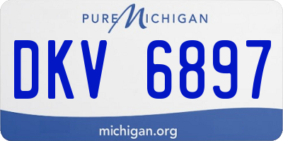 MI license plate DKV6897