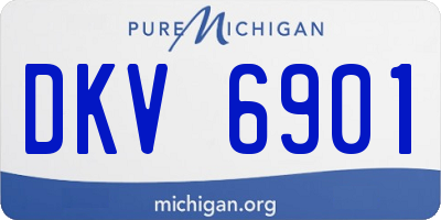 MI license plate DKV6901