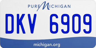 MI license plate DKV6909