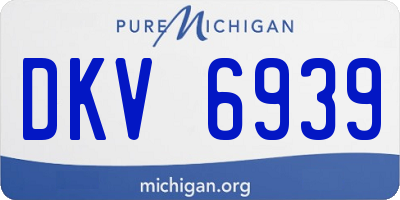 MI license plate DKV6939