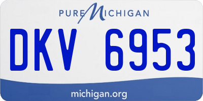 MI license plate DKV6953