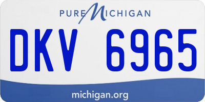 MI license plate DKV6965